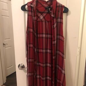 Black and red plaid cardigan